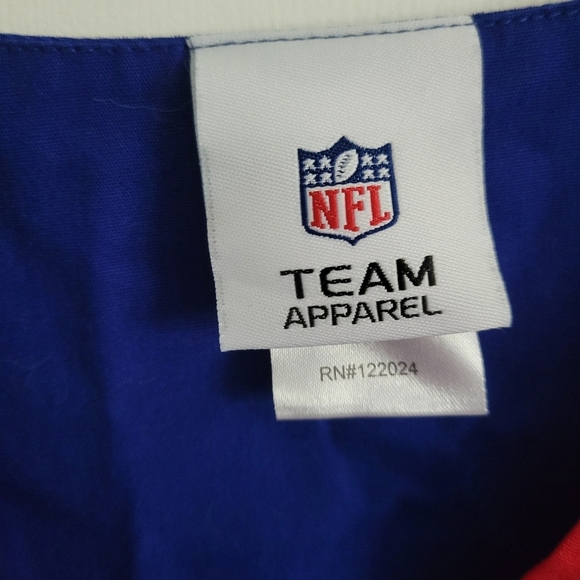 NFL Team Apparel New York Giants Red Blue Unisex Scrub Top Size XL - Picture 4 of 4